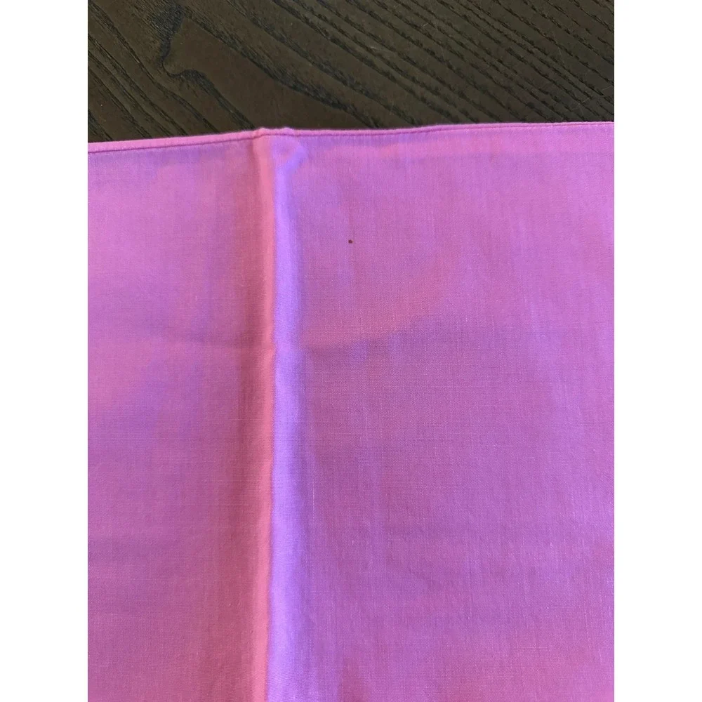 Vintage Pink w/ White‎ Hand Embroidered Edge Pillowcases Pair 31'' x 19''